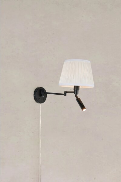 Markslöjd 109016- LED Nástěnná lampa PIVOT 1xE27/40W/230V + LED/4W krémová/černá