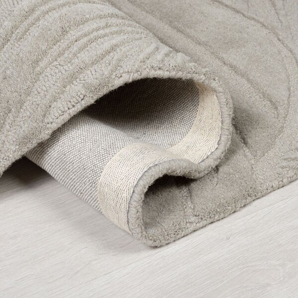 Flair Rugs, Kusový koberec Solace Lino Leaf Grey, 120x170, šedá, ložnice