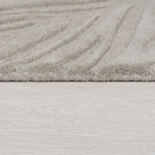 Flair Rugs, Kusový koberec Solace Lino Leaf Grey, 120x170, šedá, ložnice