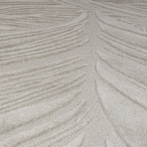 Flair Rugs, Kusový koberec Solace Lino Leaf Grey, 120x170, šedá, ložnice