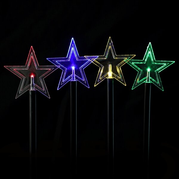 Aigostar - LED RGBY Solární vá. svítidlo LED/1,2V/8 funkcí 1m IP65 800mAh hvězdy