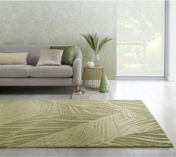 Flair Rugs, Kusový koberec Solace Lino Leaf Sage, 160x230, zelená, ložnice