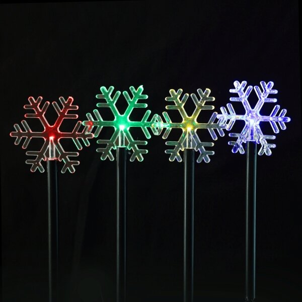 Aigostar - LED RGBY Solární vá. svítidlo LED/1,2V/8 funkcí 1m IP65 800mAh vločky