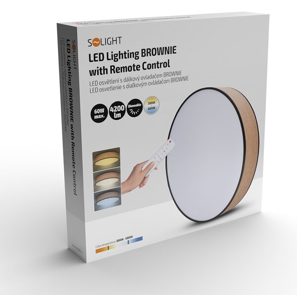 SOLIGHT LED osvětlení Brownie CCT, 60W, 4200lm, 50cm
