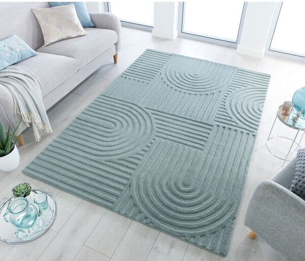 Flair Rugs, Kusový koberec Solace Zen Garden Duck Egg, 120x170, zelená, ložnice