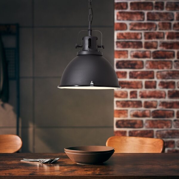 Brilliant - Lustr na řetězu JESPER GLAS 1xE27/60W/230V černá