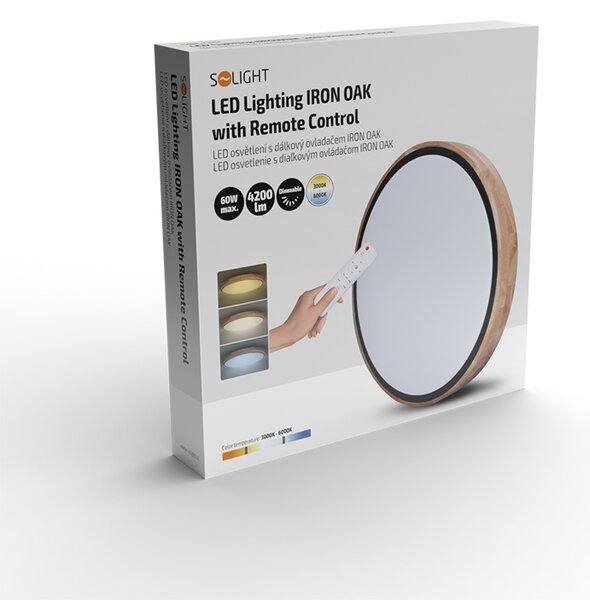 SOLIGHT LED osvětlení Iron Oak CCT, 60W, 4200lm, 51cm