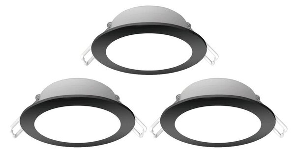 Aigostar-SADA 3xLED Koupelnové podhledové svítidlo 4,8W/230V 4000K IP65 černá