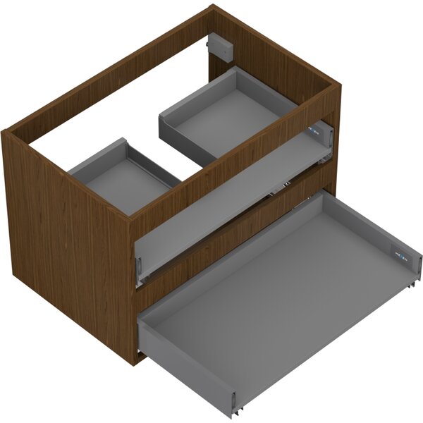 Mexen Box-A, závěsná skříňka 70 cm, 2 zásuvky, ořech, 91AX0-0700-470-2-86