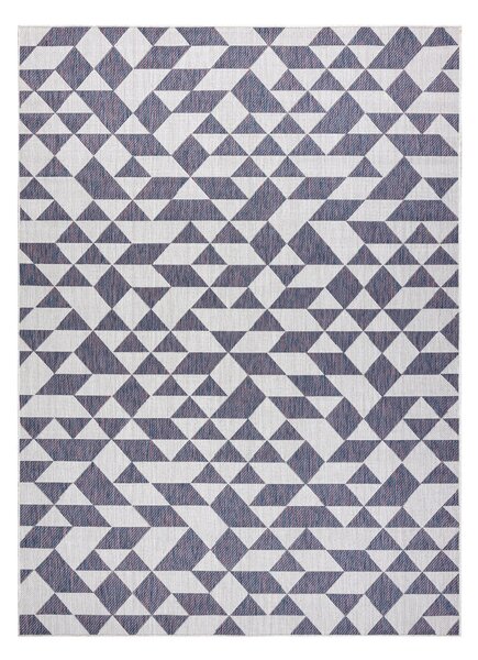 Dywany Łuszczów Kusový koberec Sion Sisal Triangles 22373 ecru/blue-pink – na ven i na doma - 80x150 cm
