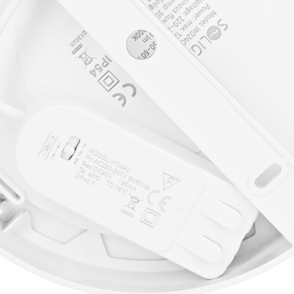 Solight WD240-W - LED Panel 2v1 LED/12W/230V 3000/4000/6000Kpr.17cm IP54 bílá