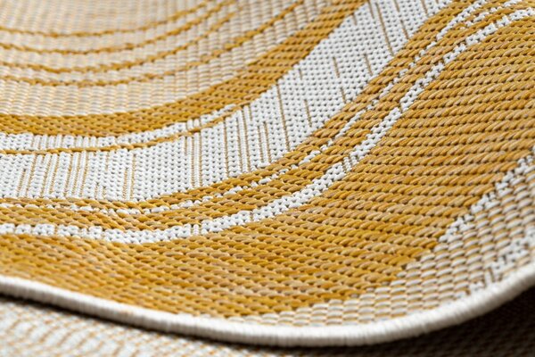 Dywany Łuszczów, Kusový koberec Sion Sisal Marble 22169 ecru/yellow – na ven i na doma, 80x150, žlutá, chodba / předsíň