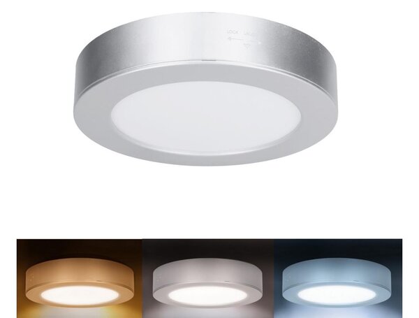 Solight WD240-S - LED Panel 2v1 LED/12W/230V 3000/4000/6000K pr.17cm IP54 stř