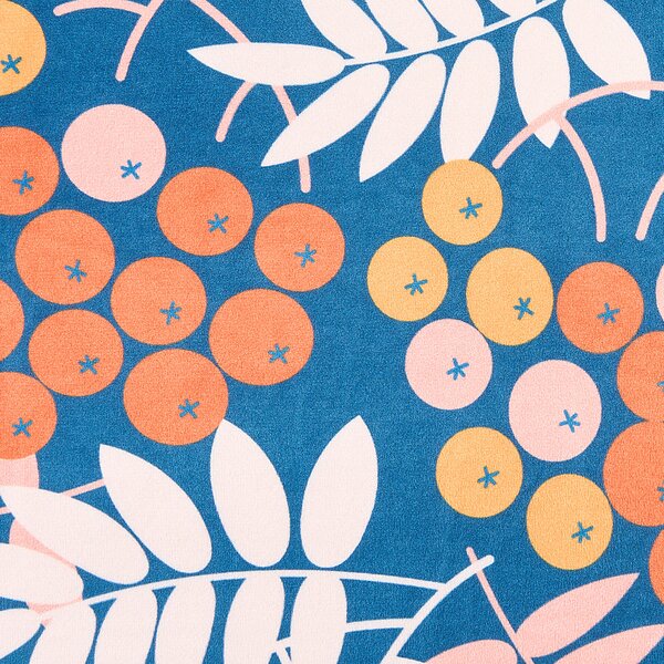 Sada 2 dekorativních polštářů SUMAC Umělý samet 45 x 45 cm Pestrá Rostlinný vzor