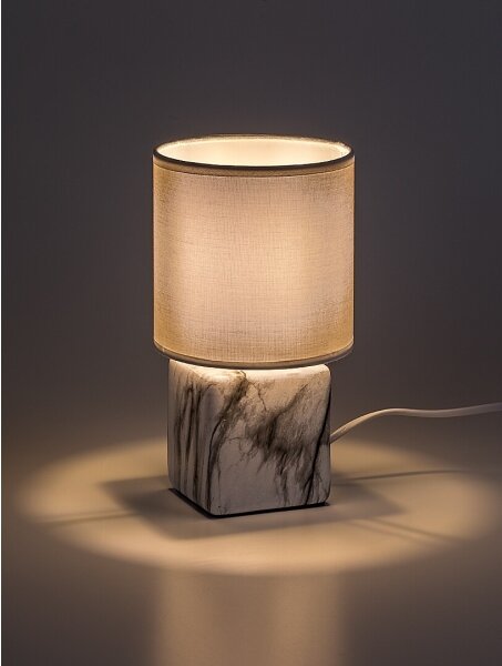Rabalux 74069 - Stolní lampa NALISA 1xE14/40W/230V bílá/dekor mramoru