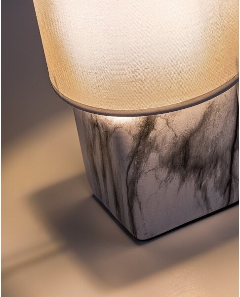 Rabalux 74069 - Stolní lampa NALISA 1xE14/40W/230V bílá/dekor mramoru