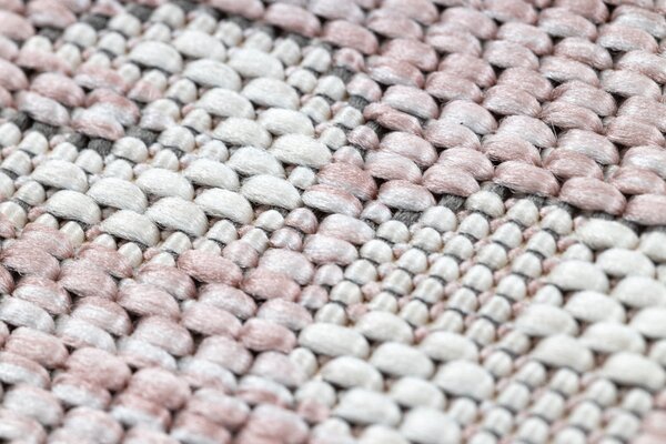 Dywany Łuszczów, Kusový koberec Sion Sisal Aztec 3007 pink/ecru – na ven i na doma, 80x150, růžová, chodba / předsíň