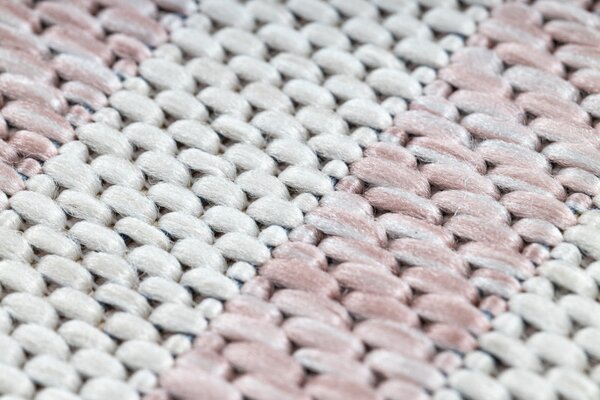 Dywany Łuszczów, Kusový koberec Sion Sisal Labirinth 22376 pink/ecru – na ven i na doma, 120x170, růžová, chodba / předsíň