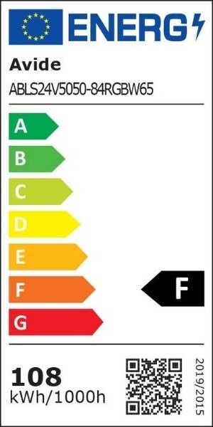 Prémiový RGB+W LED pásek 24V 84x5050 smd vícebarevný, 21,6W/m,990lm/m voděodolný, délka 5m