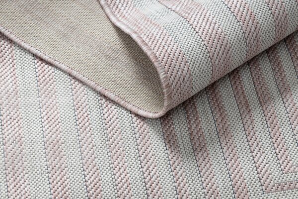 Dywany Łuszczów, Kusový koberec Sion Sisal Labirinth 22376 pink/ecru – na ven i na doma, 120x170, růžová, chodba / předsíň