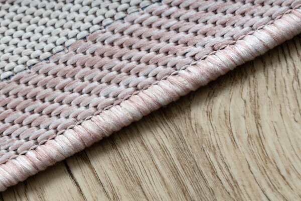 Dywany Łuszczów, Kusový koberec Sion Sisal Labirinth 22376 pink/ecru – na ven i na doma, 120x170, růžová, chodba / předsíň