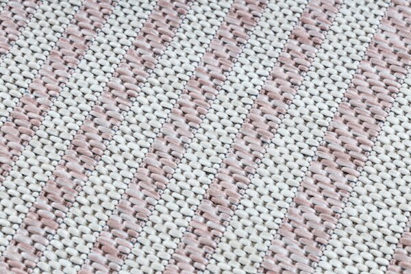 Dywany Łuszczów, Kusový koberec Sion Sisal Labirinth 22376 pink/ecru – na ven i na doma, 120x170, růžová, chodba / předsíň