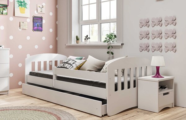 Kocot kids Dětská postel Classic I bílá, varianta 80x140, bez šuplíků, bez matrace