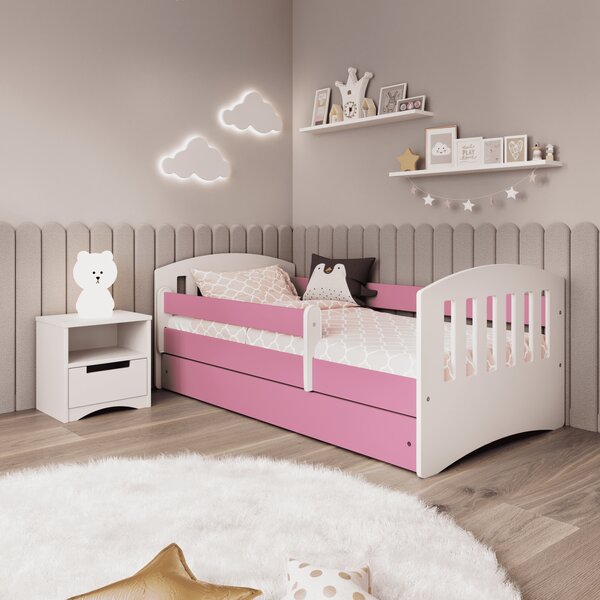 Kocot kids Dětská postel Classic I růžová, varianta 80x140, bez šuplíků, bez matrace