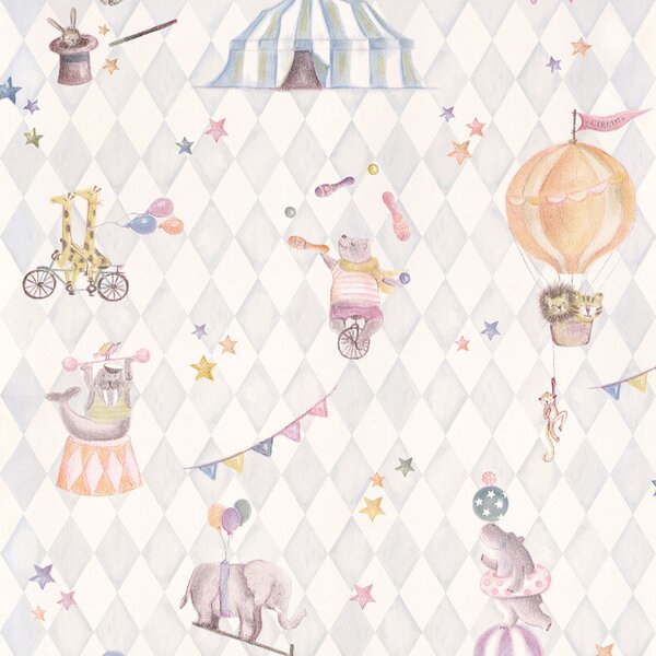 Dětská tapeta na zeď, zvířátka v cirkuse 220742, Doodleedo, BN Walls
