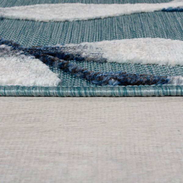 Flair Rugs, Kusový koberec Plaza Willow Blue – na ven i na doma, 120x170, modrá, exteriér