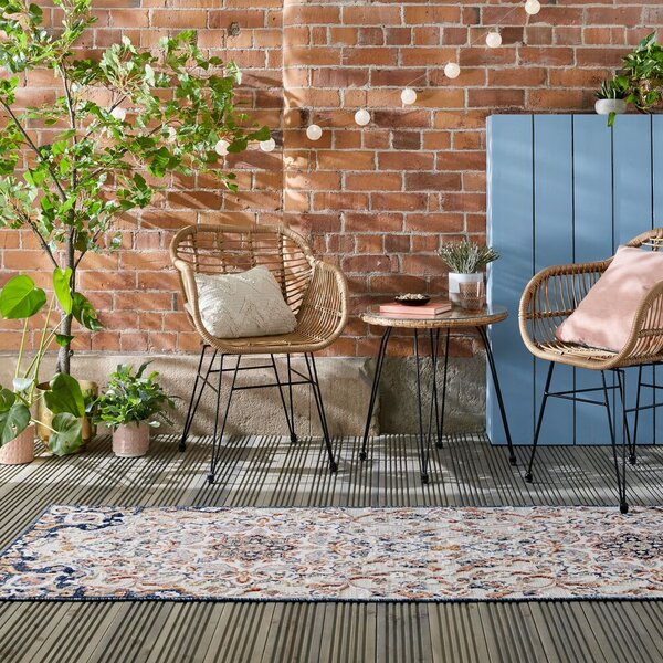 Flair Rugs, Běhoun Plaza Mabel Navy – na ven i na doma, 80x230, vícebarevná, chodba / předsíň