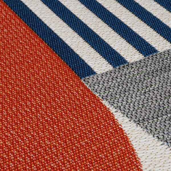 Flair Rugs, Kusový koberec Dauntless Geo Fusion Ochre – na ven i na doma, 160x160 (průměr) kruh, vícebarevná, chodba / předsíň