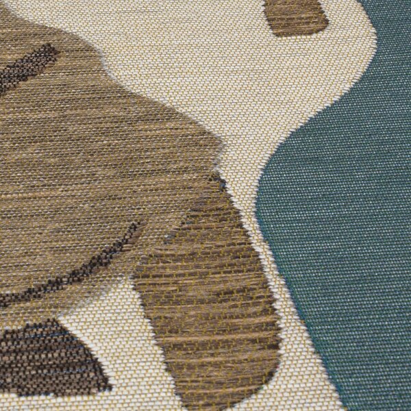 Flair Rugs, Kusový koberec Dauntless Eric Giraffe Blue – na ven i na doma, 160x160 (průměr) kruh, vícebarevná, chodba / předsíň