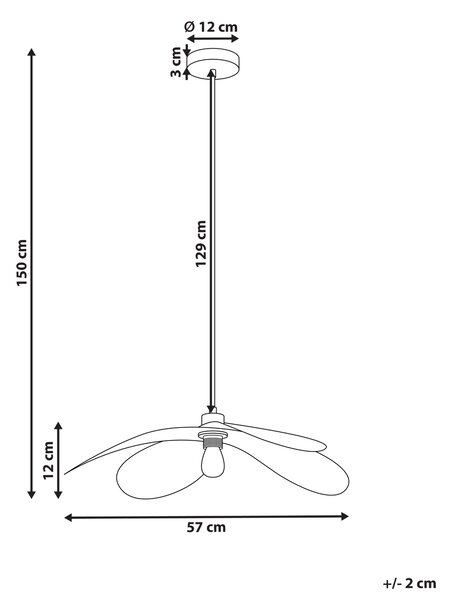 Závěsná lampa KOSHI Kov Černá