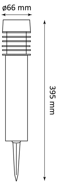 LED Solární lampa MARTIN LED/1,2V 150 mAh IP44 černá