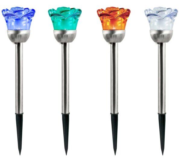 LED RGB Solární svítidlo ROSE LED/1,2V 100 mAh IP44