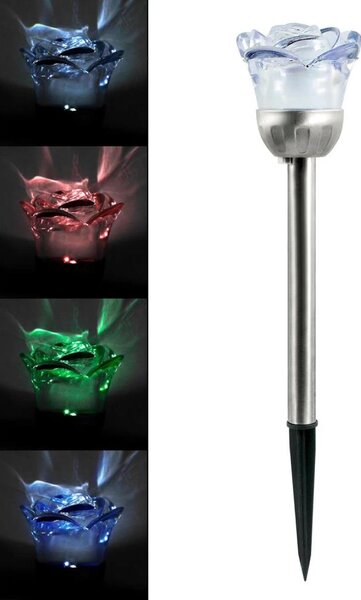 LED RGB Solární svítidlo ROSE LED/1,2V 100 mAh IP44