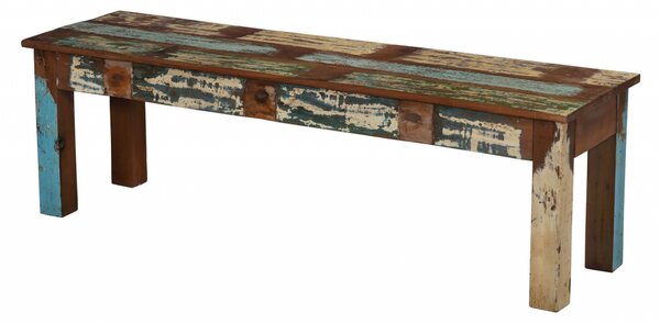 Lavice z teakového dřeva v "Goa" stylu, 150x40x45cm