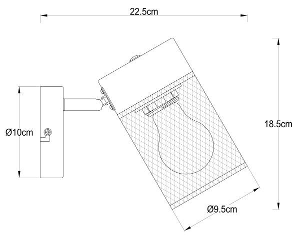 Brilliant - Nástěnné bodové svítidlo KAMOLO 1xE27/40W/230V černá