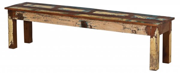 Lavice z teakového dřeva v "Goa" stylu, 180x40x45cm