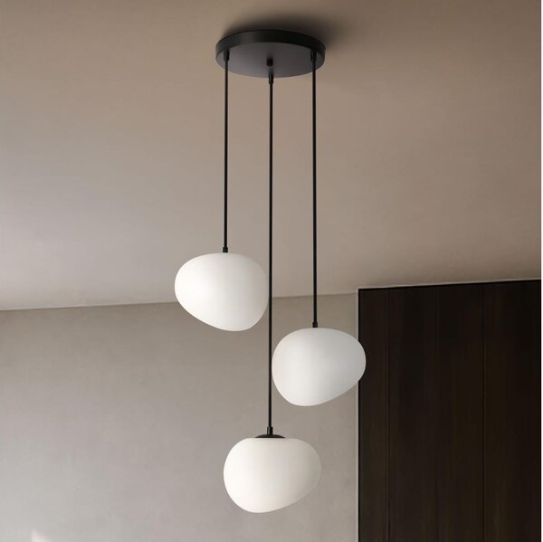 BRILAGI - Lustr na lanku PEBBLES 3xE27/40W/230V pr. 42 cm černá