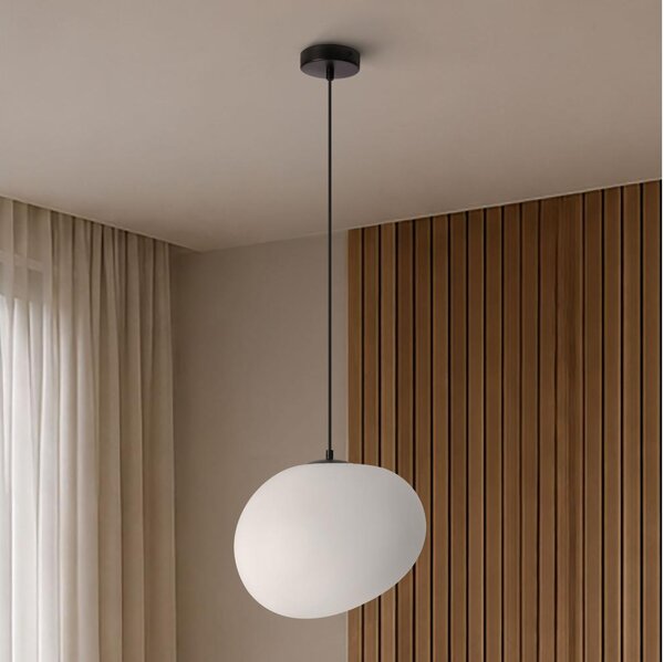 BRILAGI - Lustr na lanku PEBBLES 1xE27/40W/230V pr. 30 cm černá