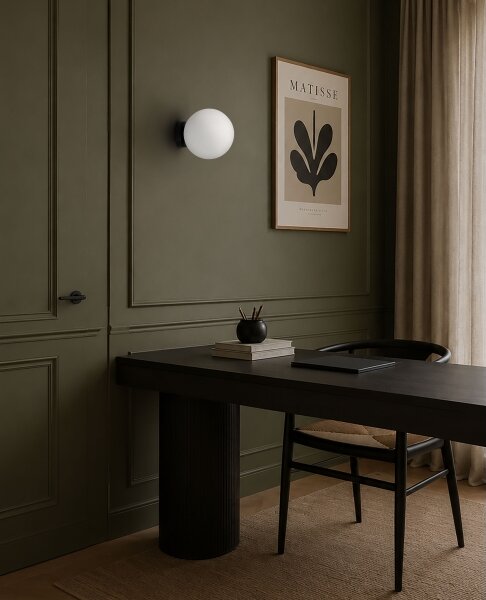 BRILAGI - Nástěnné svítidlo POLOS 1xE27/40W/230V pr. 20 cm černá