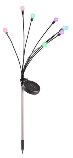 LED RGB Solární svítidlo FIORINI 8xLED/1,2V 600 mAh IP44 černá