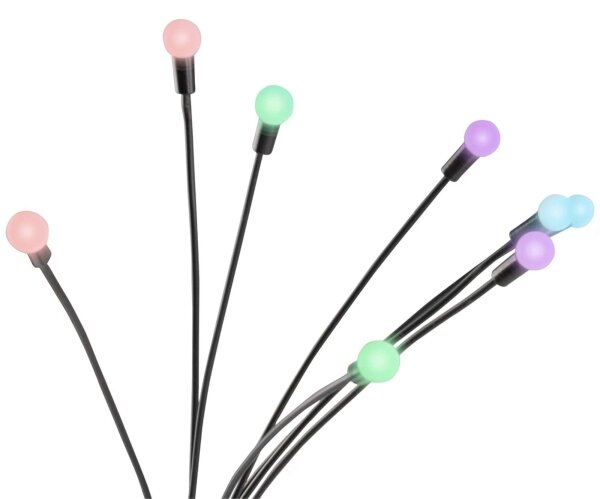 LED RGB Solární svítidlo FIORINI 8xLED/1,2V 600 mAh IP44 černá