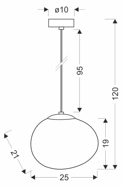 BRILAGI - Lustr na lanku PEBBLES 1xE27/40W/230V pr. 25 cm černá