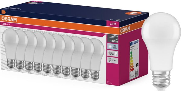 SADA 10x LED Žárovka CLASSIC A75 E27/10W/230V 4000K - Osram