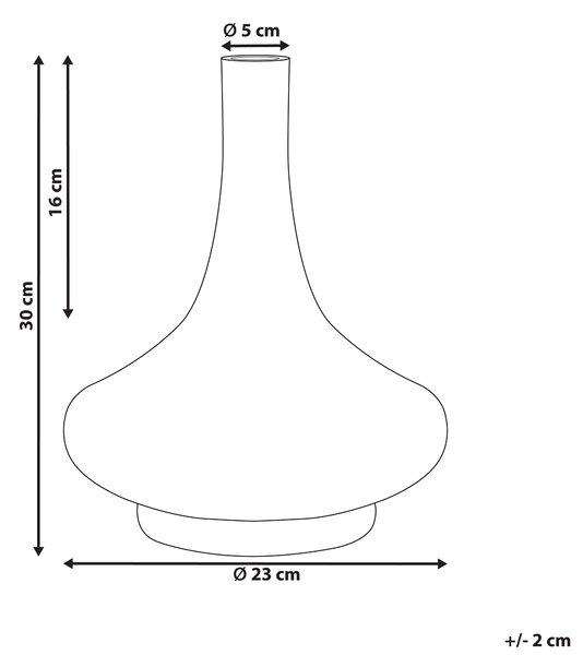 Dekorativní váza PANEER Sklo 30 cm Žlutá