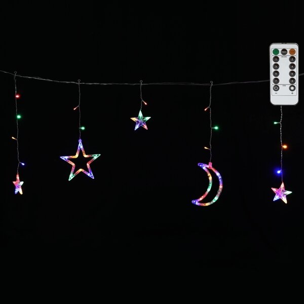 Aigostar - LED RGBY Ven. ván. řetěz 120xLED/6W/230V/8 funkcí 3x0,6m IP44 + DO