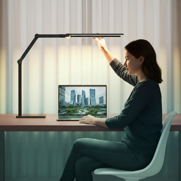 Brilagi-LED Stmívatelná dotyková stolní lampa VARIO LED/24W/230V 3000-6500K čer